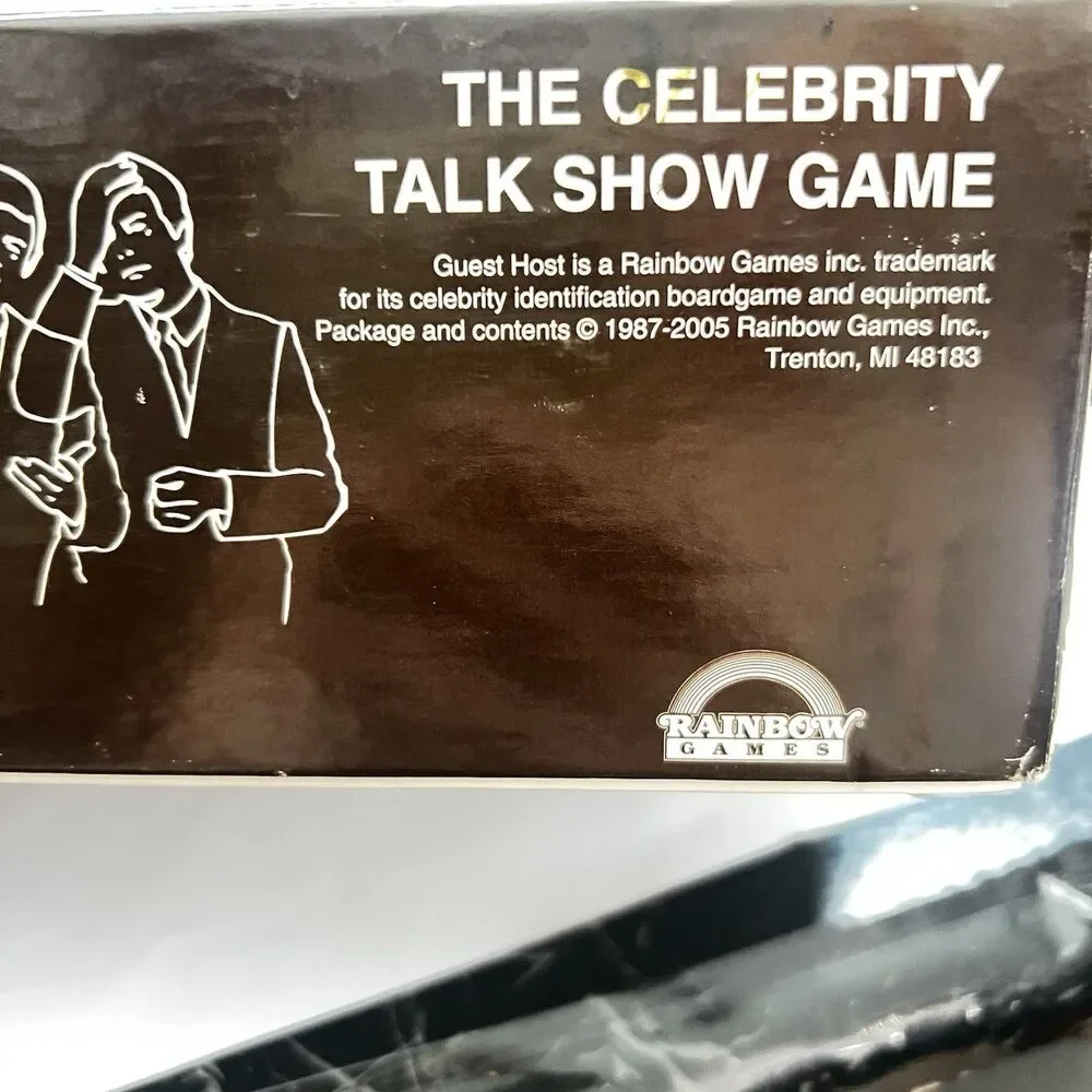 VTG Guest Host Complete Board Game Celebrity Talk Show Edition Ages 12+ Rainbow